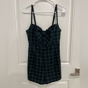 Urban Outfitters Isaac Plaid Romper